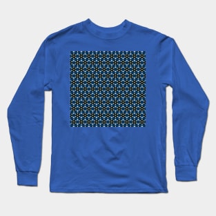 white and blue triangle pattern (triangle pattern art, triangle pattern drawing and triangle pattern design) Long Sleeve T-Shirt